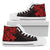 Polynesian Hawaii High Top Shoes - Kanaka Maoli Red Turtle Unisex White - Polynesian Pride