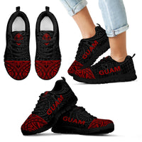 Guam Sneakers - Guam Coat Of Arms Micronesian Red Style - Polynesian Pride
