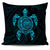 Turtle Maori Tattoo Pillow Cover Blue - Polynesian Pride