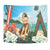 Aloha Hula Dance Tapestry Wall Tapestry Blue - Polynesian Pride