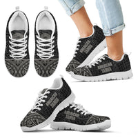 American Samoa Sneakers - American Samoa Seal Polynesian Tattoo Black Grey - Polynesian Pride