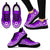 Niue Wave Sneakers - Polynesian Pattern White Purple Color Women's Sneakers - Black - Niue Black - Polynesian Pride