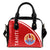 Tahiti Shoulder Handbag - Curve Version One Size White Red - Polynesian Pride