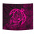Hawaii Turtle Kanaka Map Hibiscus Poly Tapestry - Pink - Polynesian Pride