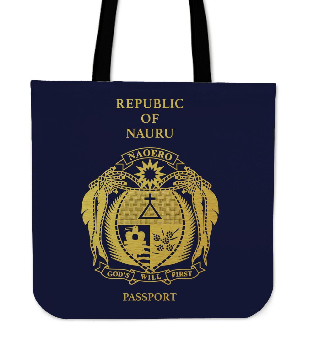 Nauru Passport Tote Bag Tote Bag One Size Blue - Polynesian Pride
