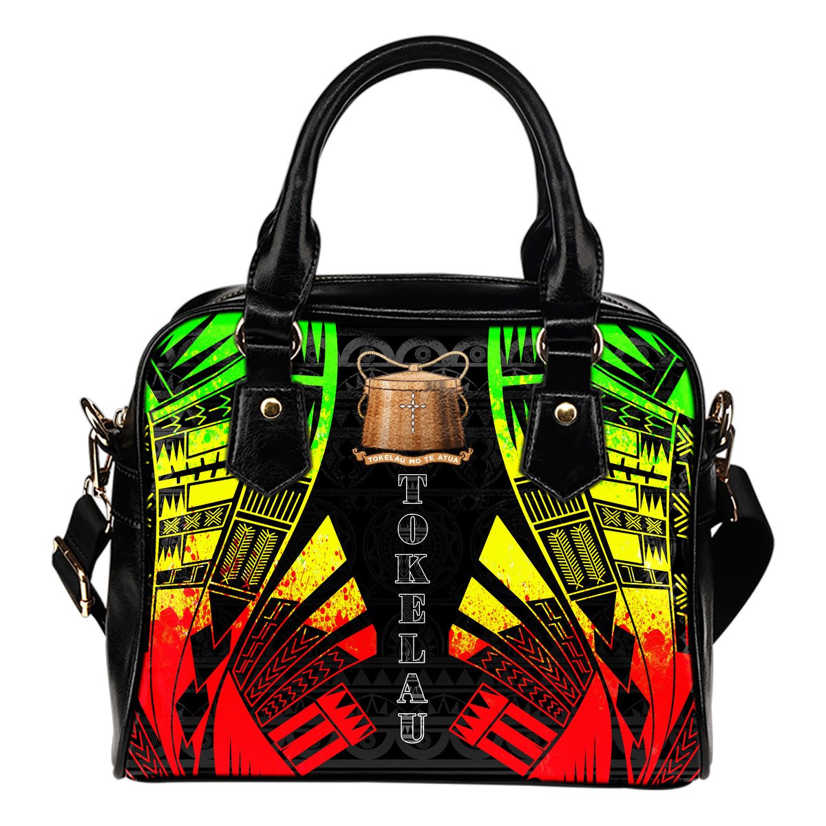 Tokelau Shoulder Handbag - Polynesian Tattoo Reggae One Size Reggae - Polynesian Pride