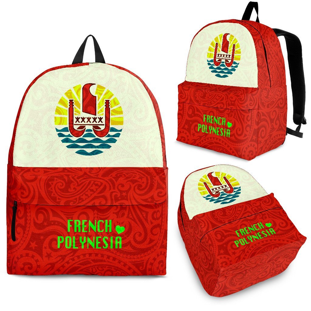 French Polynesia Backpack - Pattern Flag A6 Red - Polynesian Pride