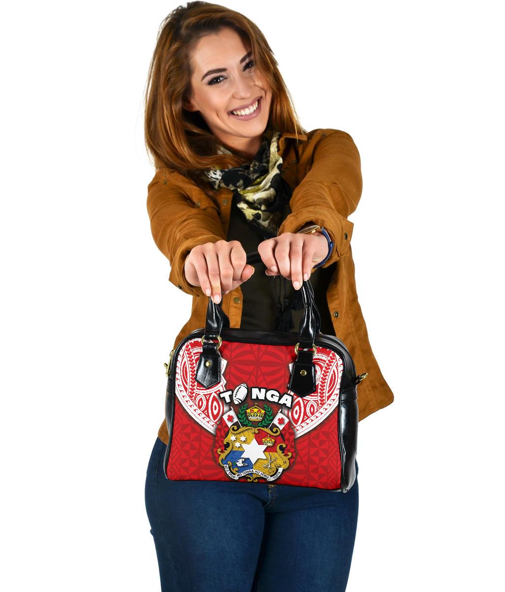 Tonga Rugby Shoulder Handbag Royal Style One Size Red - Polynesian Pride