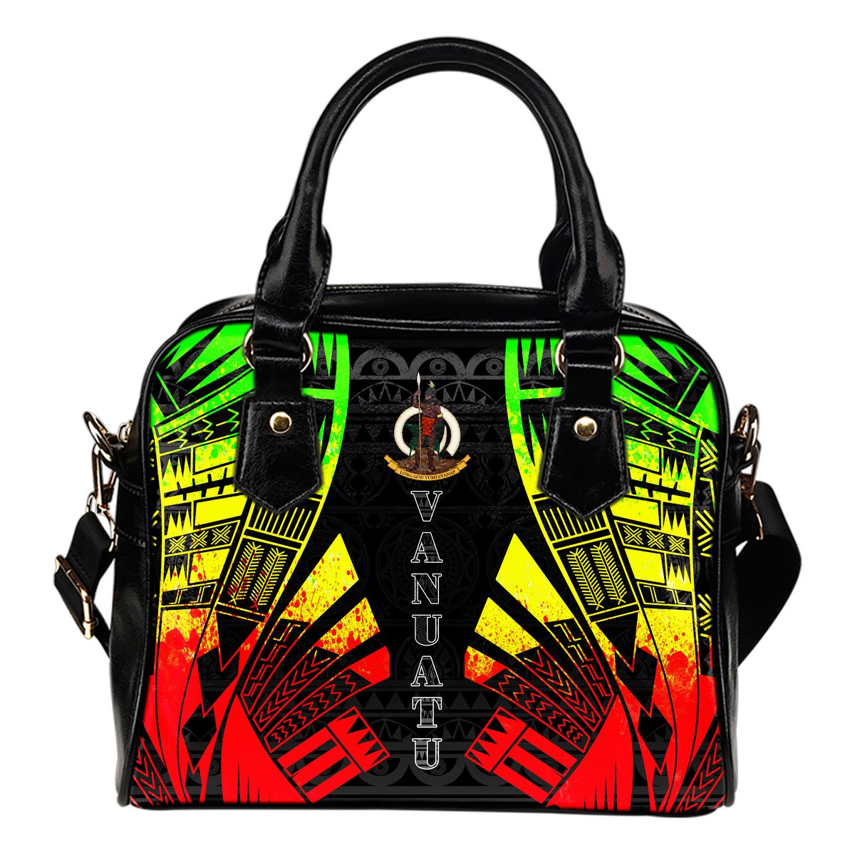 Vanuatu Shoulder Handbag - Polynesian Tattoo Reggae One Size Reggae - Polynesian Pride