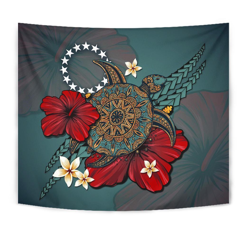 Cook Islands Tapestry - Blue Turtle Tribal - Polynesian Pride