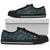 Hawaii Palm Black And Teal Green Low Top Shoe - Polynesian Pride