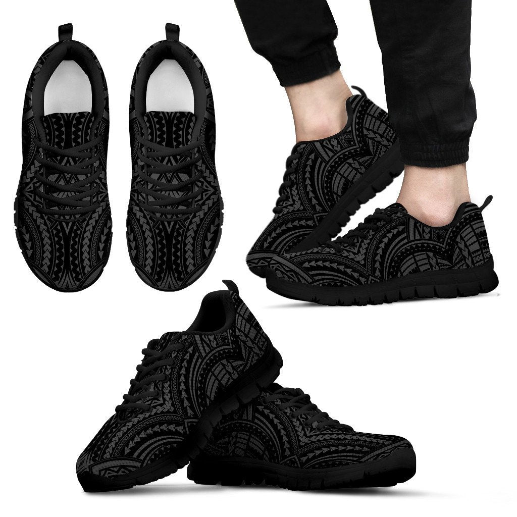 Samoan Polynesian Tribal Sneakers - A8 Unisex White - Polynesian Pride