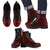 Yap Leather Boots - Tribal Red Red - Polynesian Pride