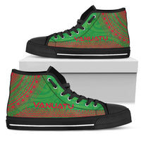 Vanuatu High Top Shoes - Polynesian Flag Chief Version - Polynesian Pride