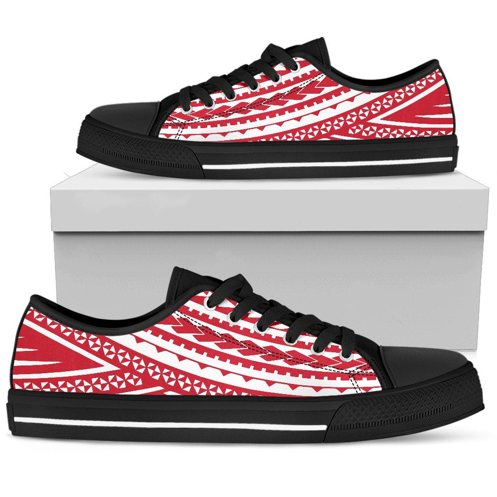 Polynesian Low Top Shoes - Red Version - Polynesian Pride