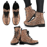 Polynesian Tribal Leather Boots Brown - Polynesian Pride