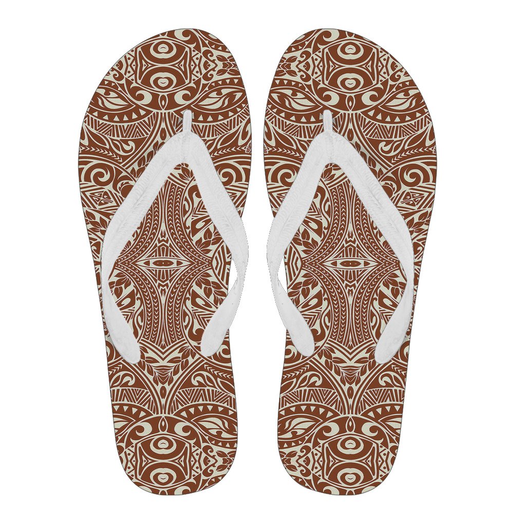 Polynesian Culture Flip Flops Women's Flip Flops - White - 4 - Polynesian Pride