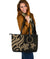 Cook Islands Leather Tote Bag - Gold Tentacle Turtle Gold - Polynesian Pride