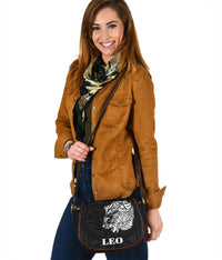 Sun In Leo Zodiac Saddle Bag Polynesian Tattoo Simple - White Saddle Bag One Size Black - Polynesian Pride