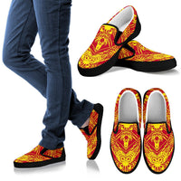 Polynesian Slip Ons Orange Women's Slip Ons Black - Polynesian Pride