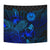 Tahiti Tapestry - Turtle Hibiscus Pattern Blue - Polynesian Pride