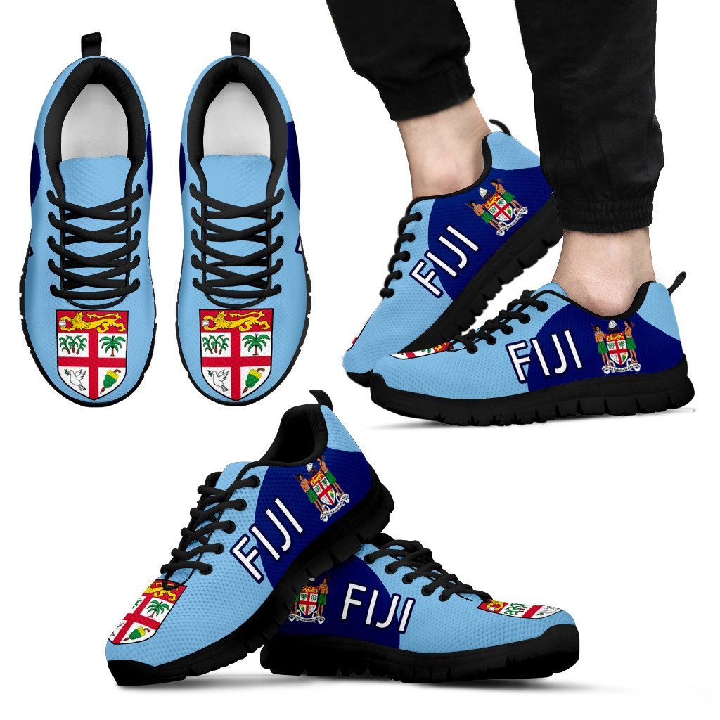 Fiji Running Sneakers - Fiji Flag Coat Of Arms - 01 Th5 - Polynesian Pride