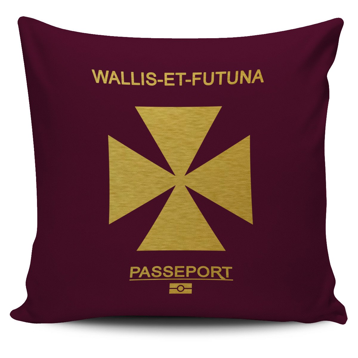 Wallis and Futuna Pillow Cover - Passport Version Wallis and Futuna One Size Red - Polynesian Pride