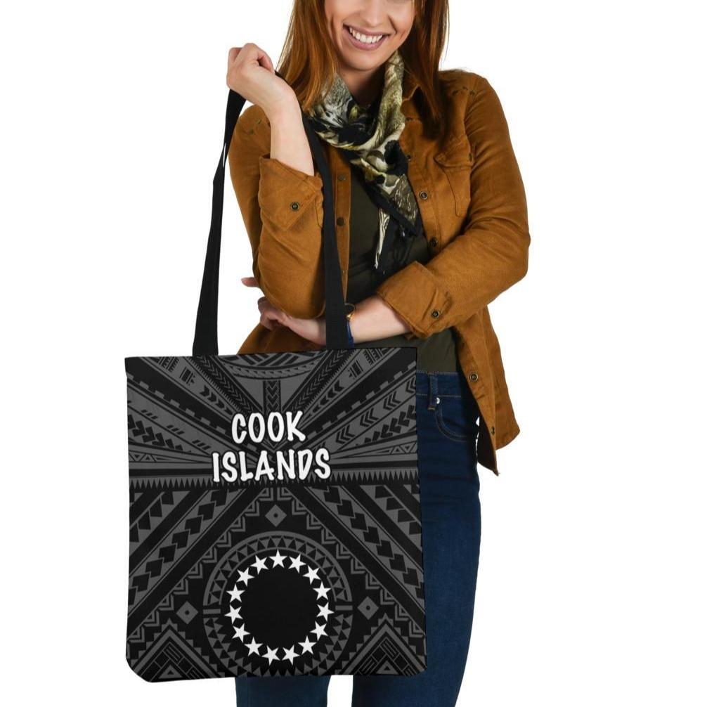 Cook Island Tote Bags - Seal With Polynesian Tattoo Style ( Black) One Style One Size Art - Polynesian Pride