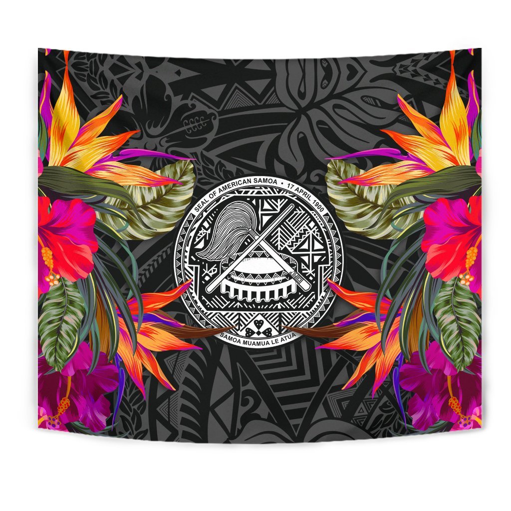 American Samoa Slide Tapestry - Polynesian Hibiscus Pattern - Polynesian Pride