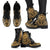 French Polynesia Leather Boots - Tribal Gold - Polynesian Pride