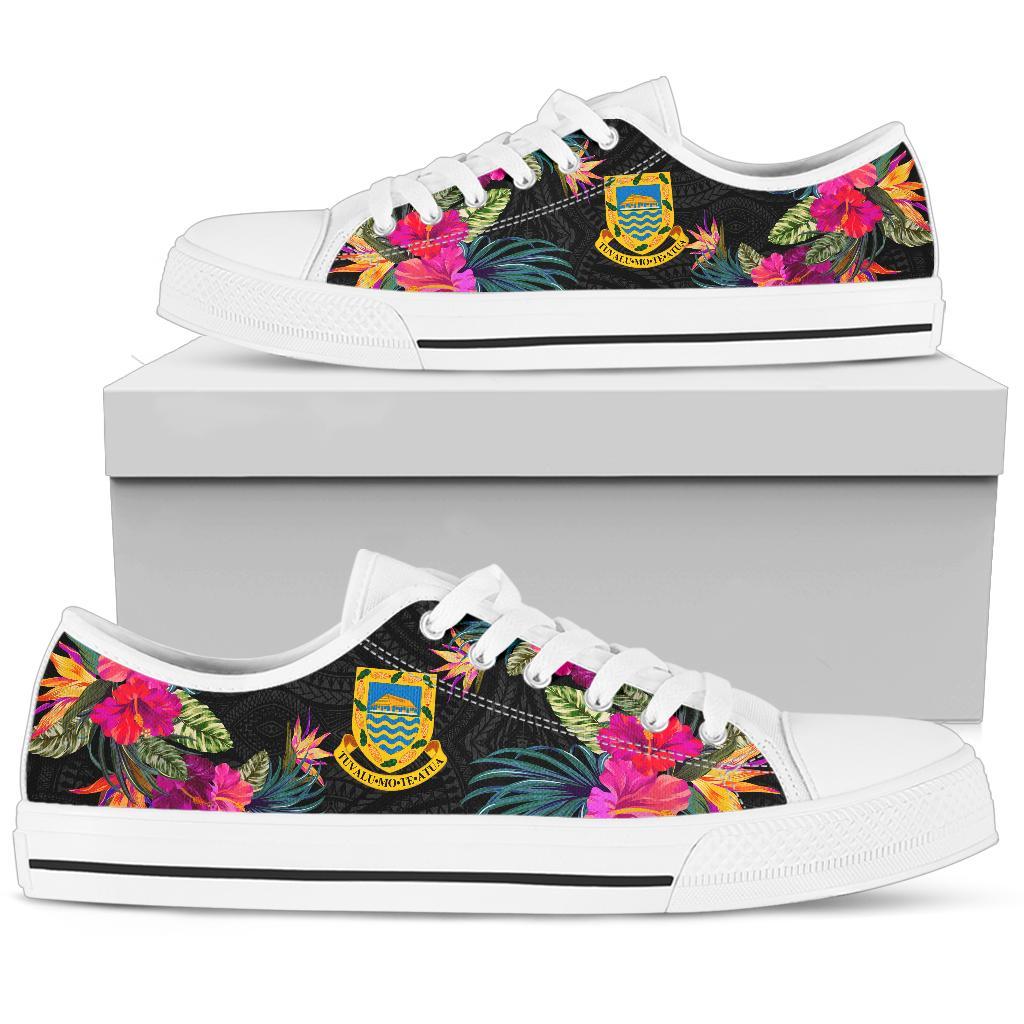 Tuvalu Low Top Shoe - Hibiscus Polynesian Pattern - Polynesian Pride