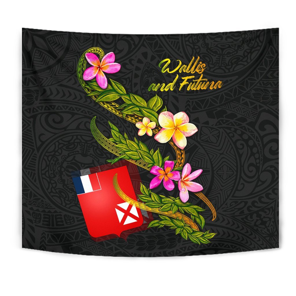 Wallis and Futuna Polynesian Tapestry - Plumeria Tribal - Polynesian Pride