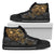Samoa Polynesian High Top Shoes - Gold Turtle Flowing