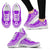 Niue Wave Sneakers - Polynesian Pattern White Purple Color Women's Sneakers - White - Niue White - Polynesian Pride