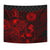 American Samoa Tapestry - Turtle Hibiscus Pattern Red - Polynesian Pride