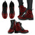 Tonga Leather Boots - Tribal Red - Polynesian Pride
