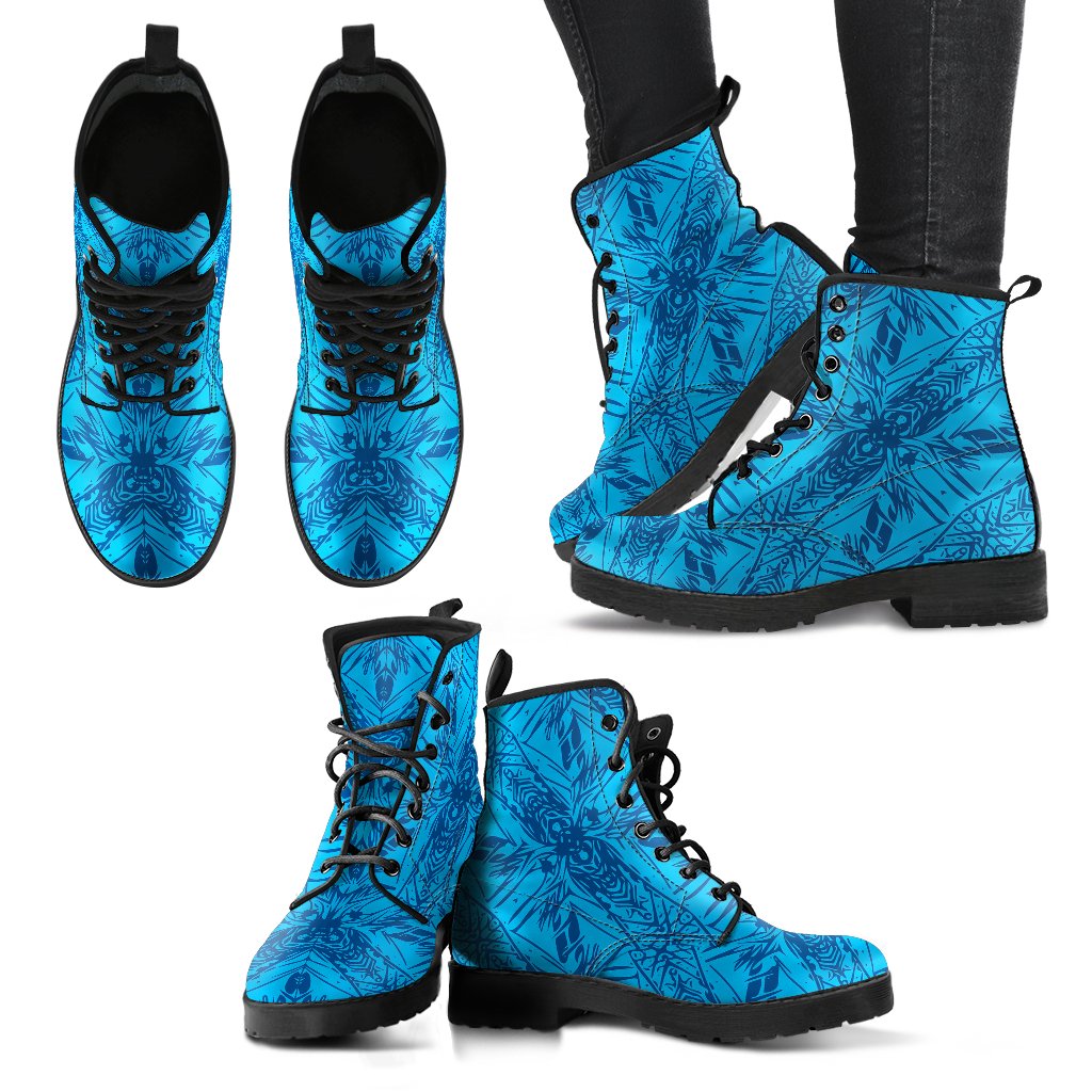 Polynesian Leather Boots Blue - Polynesian Pride