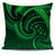 New Zealand Maori Mangopare Pillow Cover Polynesian - Green Pillow Cover One Size Green - Polynesian Pride