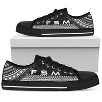 Federated States Of Micronesia Low Top Shoes - Polynesian Black Chief Version - Polynesian Pride