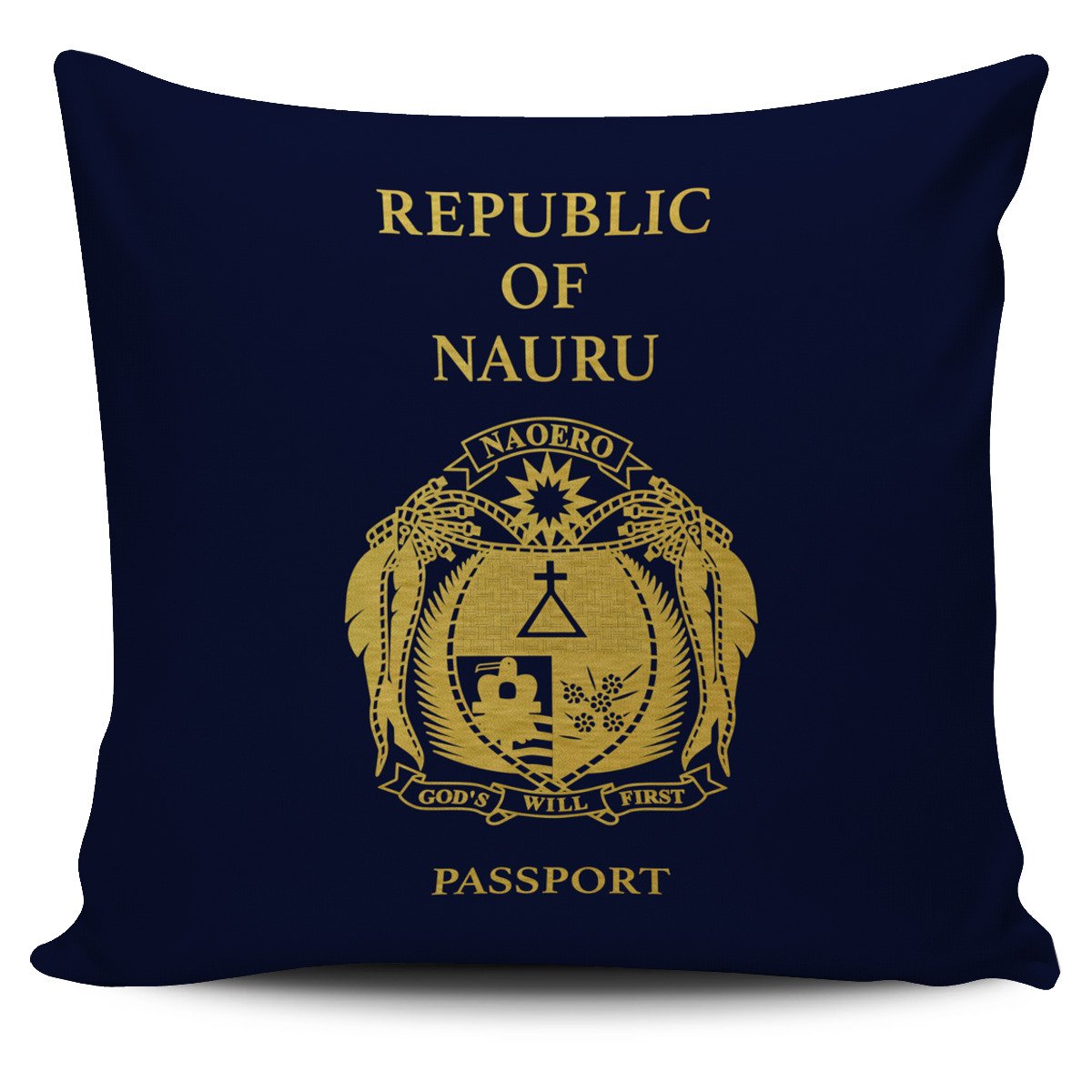 Nauru Pillow Cover - Passport Version Nauru One Size Blue - Polynesian Pride
