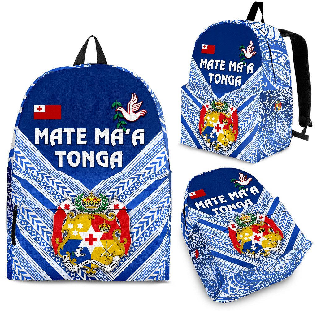 Mate Ma'a Tonga Rugby Backpack Polynesian Creative Style - Blue Blue - Polynesian Pride