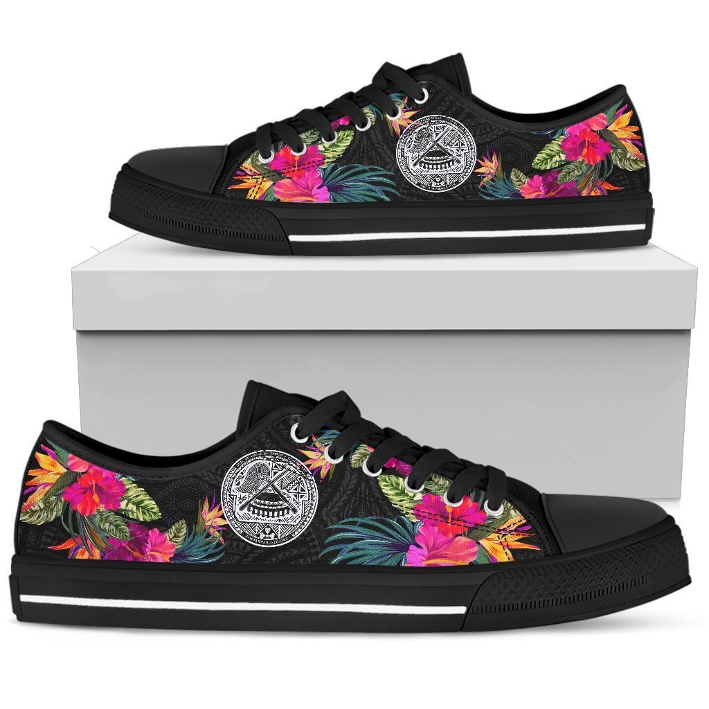 American Samoa Low Top Shoe - Hibiscus Polynesian Pattern - Polynesian Pride