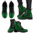 Tonga Leather Boots - Tribal Green - Polynesian Pride