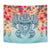 Hawaii Turtle Ohana Stary Night Hibiscus Tapestry - Polynesian Pride