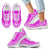 Niue Wave Sneakers - Polynesian Pattern White Pink Color Kid's Sneakers - White - Niue White - Polynesian Pride