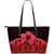 Cook Islands Leather Tote Bag - Hibiscus (Red) Red - Polynesian Pride