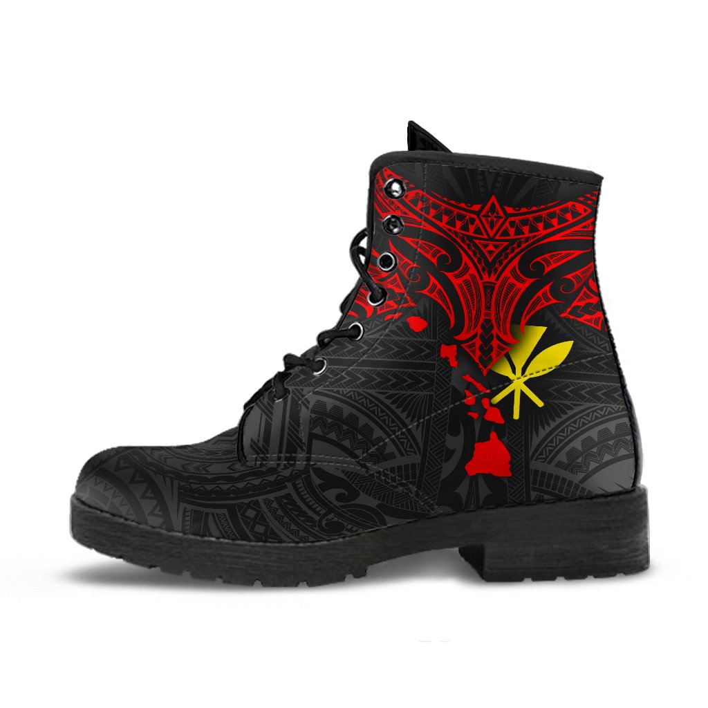 Polynesian Hawaii Leather Boots - Polynesian Whale Tail - Polynesian Pride