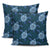 Turtle Plumeria Blue Pillow Covers One Size Zippered Pillow Cases 18"x 18" (Twin Sides) (Set of 2) Black - Polynesian Pride