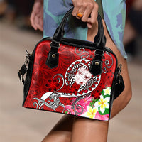 Fiji Shoulder Handbag - Turtle Plumeria (Red) - Polynesian Pride
