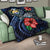 Nauru Polynesian Premium Quilt - Blue Turtle Hibiscus - Polynesian Pride